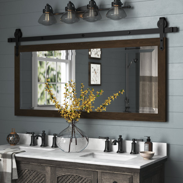 Laurel Foundry Modern Farmhouse Neace Rectangle Wood Wall Mirror